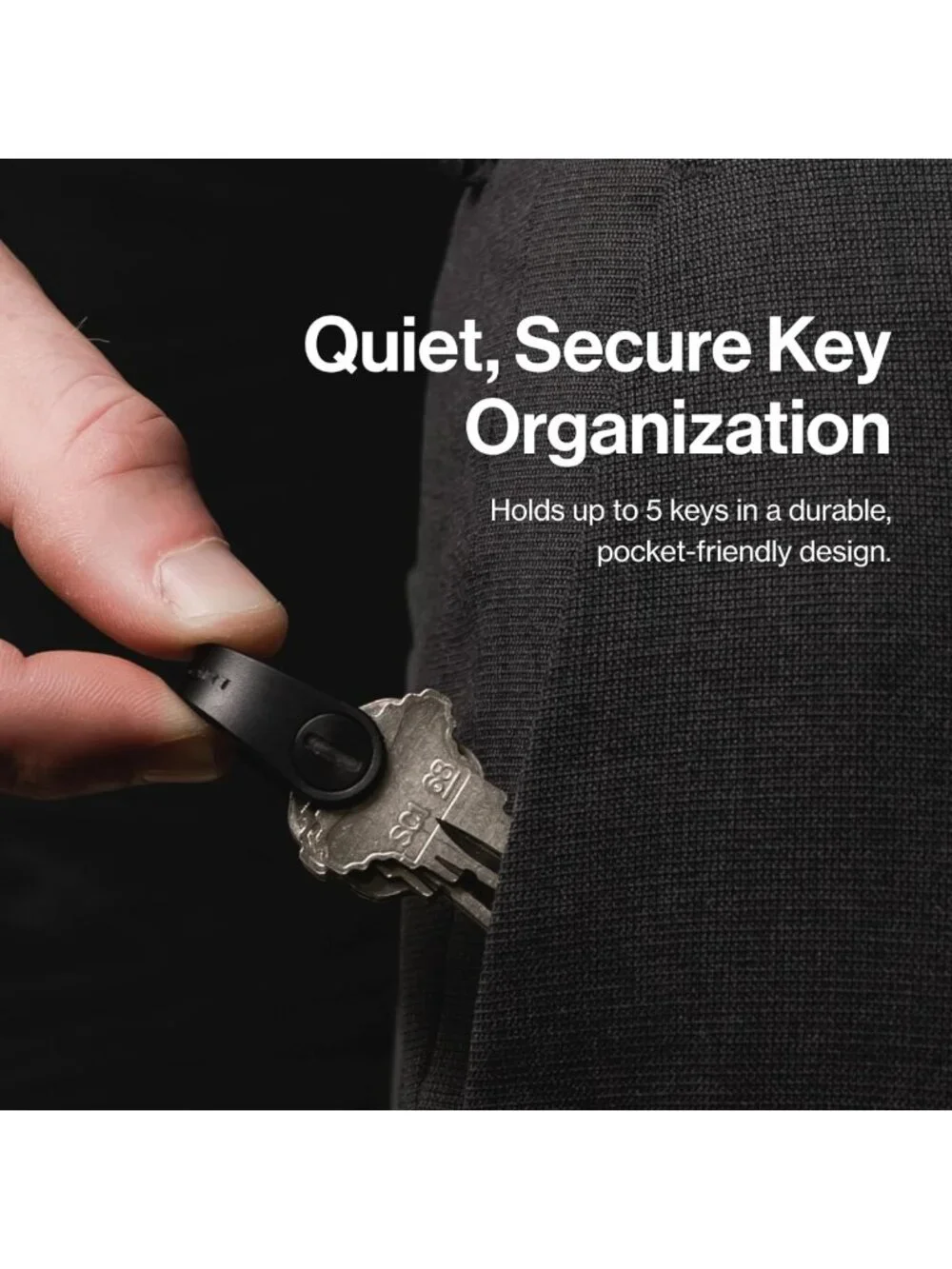 Compact Key Organizer - Mini Keychain Holder for Clutter-Free EDC Lifestyle